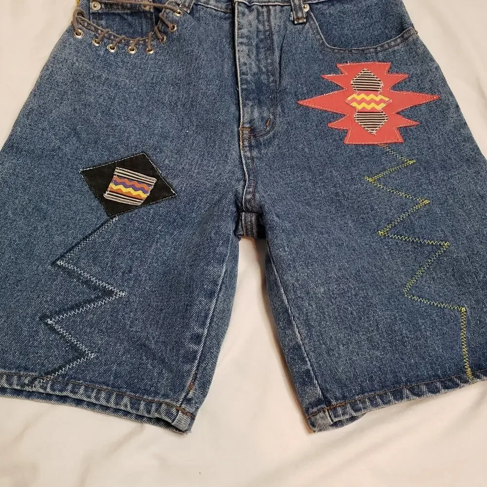 Dakota Blue Vintage Women's Jean Shorts Jorts Size 26High Rise Rare 90s - Picture 3 of 10